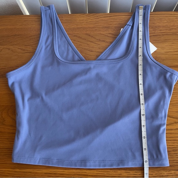 Short Story Cropped U-Neck Crossover Back Tank Top Size LP - Picture 7 of 8